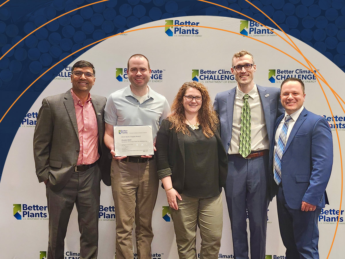 Charter-Steel-receiving-the-2025-Better-Project-Award-from-the-U-S-Department-of-Energy-s-(DOE)-Better-Buildings-initiative.jpg Charter Steel receiving the 2025 Better Project Award from the U S Department of Energys (DOE) Better Buildings initiative